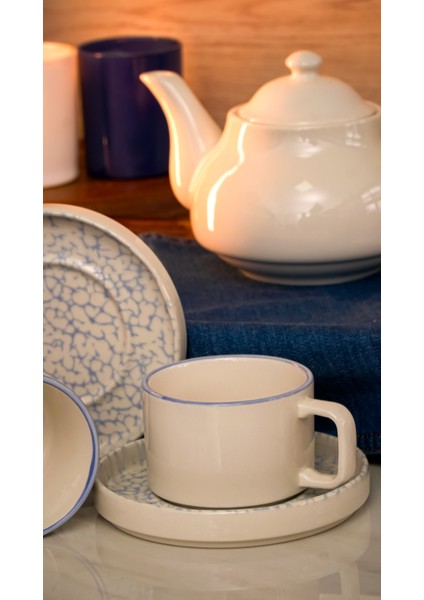 Dalya 4 Parça 2 Kişilik Porselen Çay Fincan Takımı