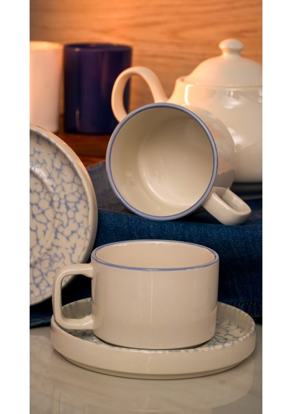 Dalya 4 Parça 2 Kişilik Porselen Çay Fincan Takımı fırsatları