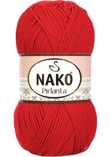 1 Adet Pırlanta Amigurumi El Örgü Ipi Yünü Gelincik Kırmızı 6741