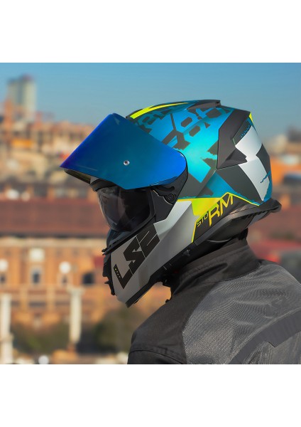 Storm 2 Sprınter Mat Siyah-Gri-Cobalt Kask fırsatları