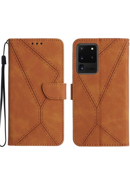 Samsung Galaxy S20 Ultra Telefon Kılıfı Yumuşak Pu Deri Yüksek Kalite (Yurt Dışından)