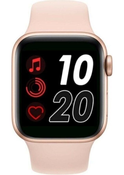 300-400 Mah Iphone 11 Uyumlu Watch 6 Series Akıllı Saat + Pembe Tws I12 Bluetooth Kulaklık 41-45 mm