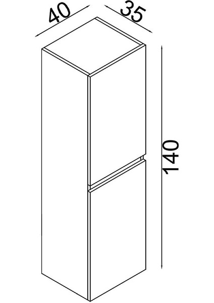Tokyo Mdf Banyo Boy Dolabı modelleri