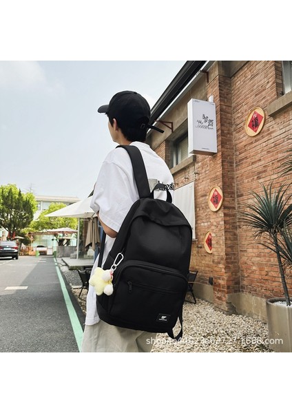 Üniversite Öğrencisi Büyük Kapasiteli Düz Renk Sırt Çantası Ortaokul ve Lise Öğrencisi Bilgisayar Çantası (Yurt Dışından)