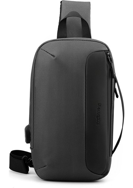 Naylon Su Geçirmez Göğüs Çantası Büyük Kapasiteli Şarj Edilebilir Crossbody Omuz Çantası (Yurt Dışından)