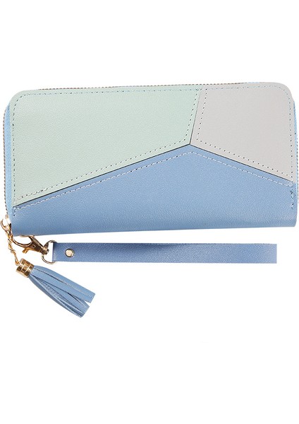 Kontrast Renkli Dikişli Uzun Bayan El Çantası Cüzdanı (Yurt Dışından) fiyatları