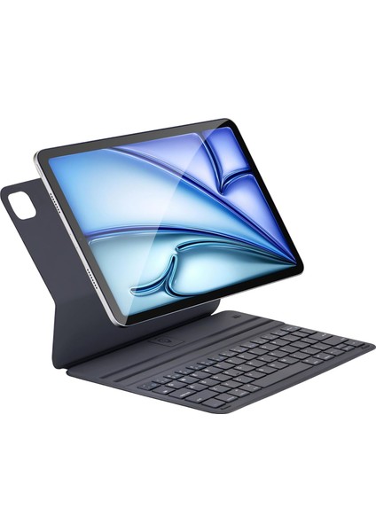 Ipad Air 11 Inç M2 6. Nesil Uyumlu Case Magic Keyboard Folio Utra Slim Klavyeli Tablet Kılıfı