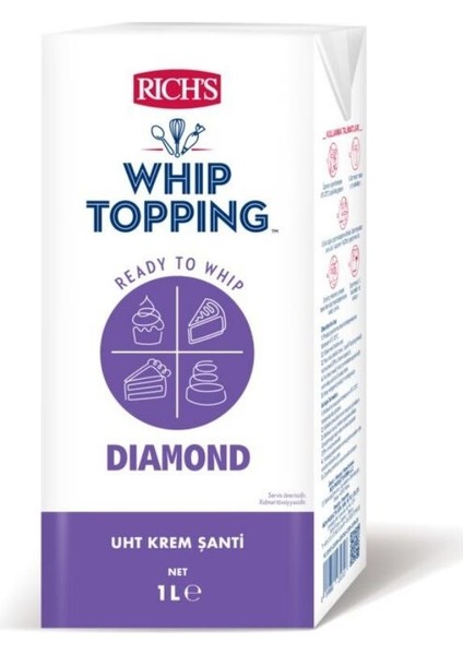 Whip Topping Diamond Şanti 1 kg x 12 Adet