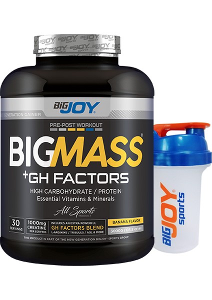Bigmass Mass Gainer Gh factors Karbonhidrat Protein Muz Aroma 3000g