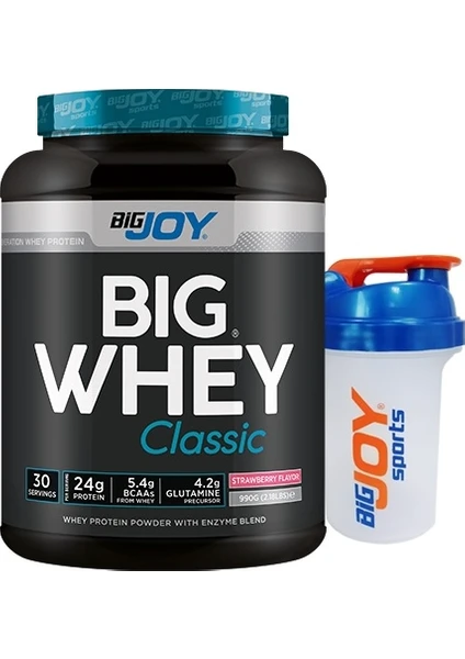 Bigjoy Sports Big whey Classic Whey Protein Tozu Çilek Aroma 990g