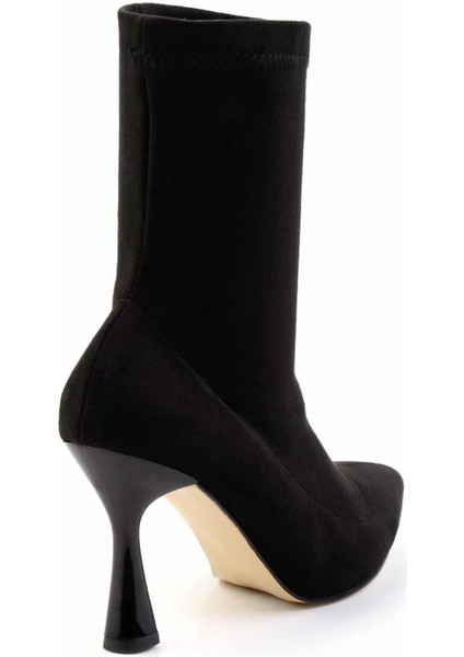 Siyah Streç Kadın Bot & Bootie K02992113017 fırsatları