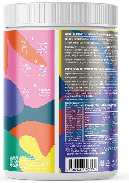 Limited Edition X2 Etkili Komplex Collagen Beauty Powder 300 gr Vitaminli Yeşil Elma Aromalı fiyatları