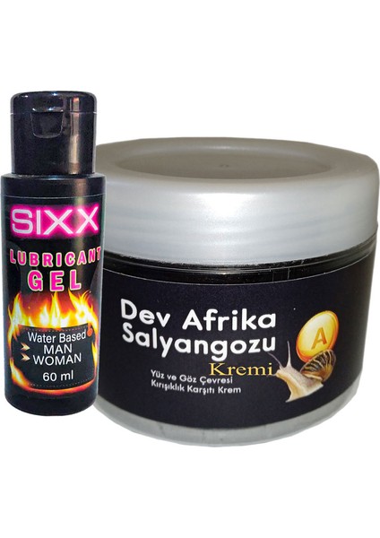 -Ksıxx:24 Dev Afrika Salyangozu Yaşlànma Kàrşıtı 100 ml Krem + Sıxx Bay Bayan Iubricent Krem 60ML