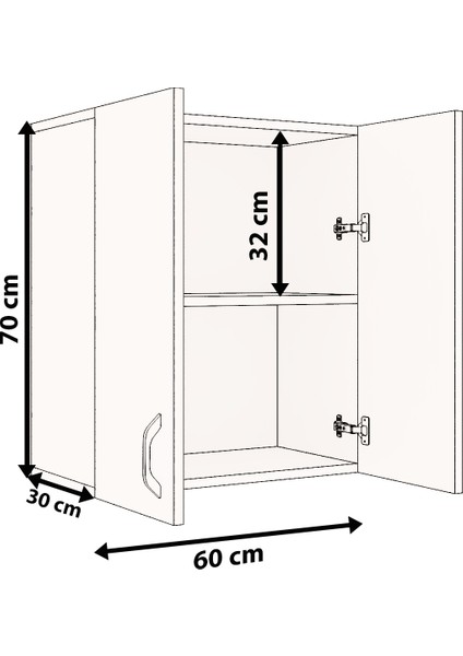Rafineri Moza Çok Amaçlı Dolap Kapaklı Mutfak Balkon Banyo Mdf fırsatları