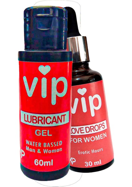 VİP Lubrikant Jel 60 ml + Love Drops For Women