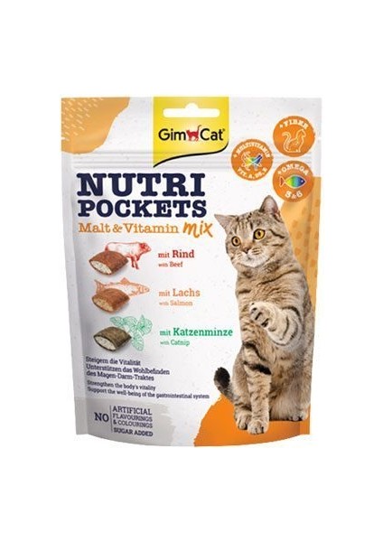 Nutripockets Kedi Ödülü Malt&multivitamin 150 gr