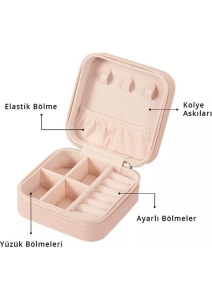 Mücevher kutusu küçük Takı Kutusu Organizer Pembe