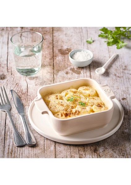 Appolia Kare Fırın Kabı Ekru 18 cm