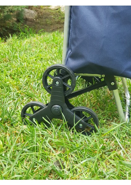 D200 Lacivert ( Yeni ) Sessiz Tekerli Pazar Arabası, Büyük Boy Su Geçirmez Pazar Çantası fırsatları