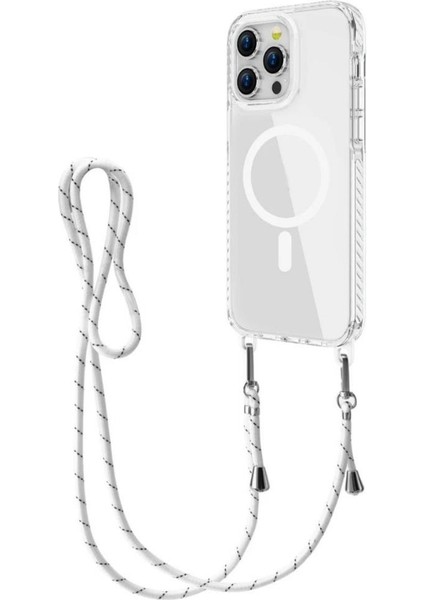 Apple iPhone 14 Pro Max Kılıf Crossbody Magsafe Özellikli Boyun Askılı Kılıf
