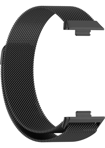 Huawei Watch Fit 3 / Fit 4 / Fit 4 PRO ile Uyumlu Kordon Hasır Örgü Metal Mıknatıslı Kayış