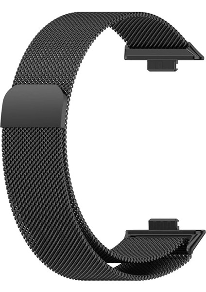 Huawei Watch Fit 3 / Fit 4 / Fit 4 PRO ile Uyumlu Kordon Hasır Örgü Metal Mıknatıslı Kayış
