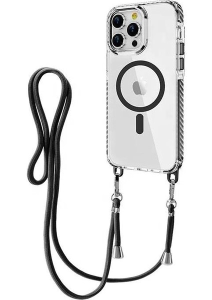 Apple iPhone 14 Pro Kılıf Crossbody Magsafe Özellikli Boyun Askılı Kılıf
