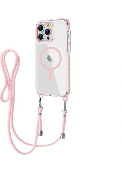 Apple iPhone 15 Pro Kılıf Crossbody Magsafe Özellikli Boyun Askılı Kılıf