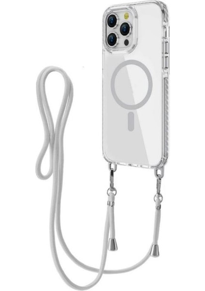 Apple iPhone 15 Pro Max Kılıf Crossbody Magsafe Özellikli Boyun Askılı Kılıf