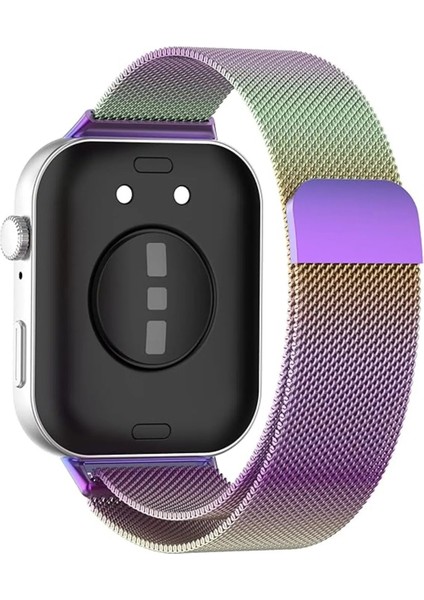 Huawei Watch Fit 3 / Fit 4 / Fit 4 PRO ile Uyumlu Kordon Hasır Örgü Metal Mıknatıslı Kayış fiyatları