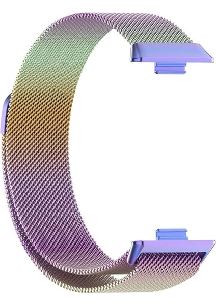 Huawei Watch Fit 3 / Fit 4 / Fit 4 PRO ile Uyumlu Kordon Hasır Örgü Metal Mıknatıslı Kayış modelleri