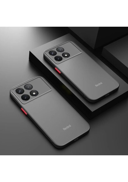 Xiaomi Poco X6 Pro Uyumlu Kamera Korumalı Arkası Mat Silikon Tuşları Renkli Military Silim Renkli Kapak