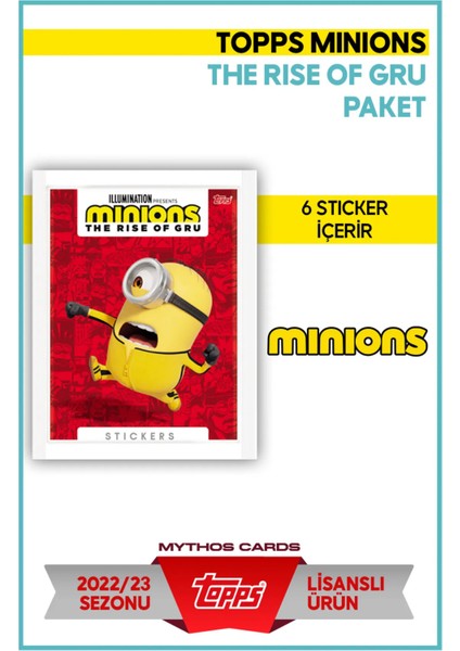 Topps Mınıons 2: Gru’nun Yükselişi – Stıcker Paketi