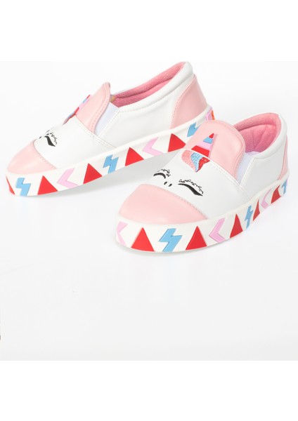 Unicorn Beyaz Lastikli Kız Sneakers modelleri