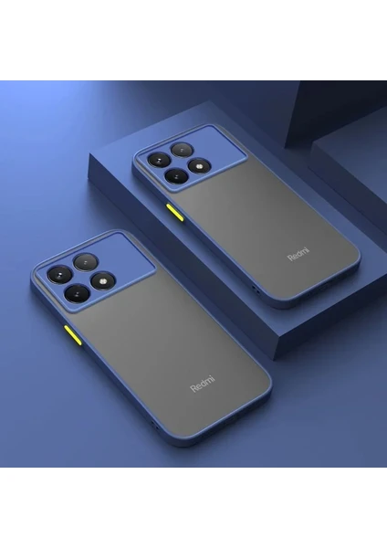 Xiaomi Poco X6 Pro Uyumlu Kamera Korumalı Arkası Mat Silikon Tuşları Renkli Military Silim Renkli Kapak