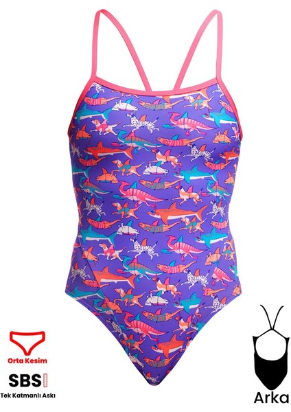 Ss Doggie Paddle Kadın Antrenman Mayo, Ince Askılı