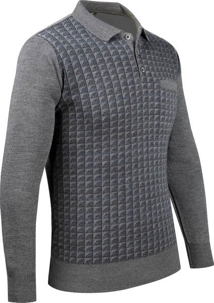 Erkek Polo Yaka Triko Kazak Desenli Kol ve Bel Lastikli Çelik Örgü Klasik Kalıp - 5002F fiyatları