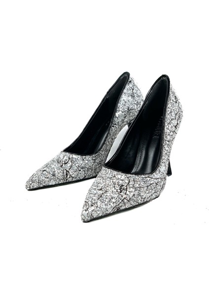 Kadın Sinra Siyah Taş Kaplama Abiye Stiletto 10 cm Topuk 2268 modelleri