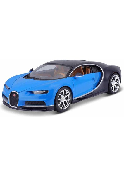 1:18 Bugatti Chiron Model Araba - Mavi-Siyah