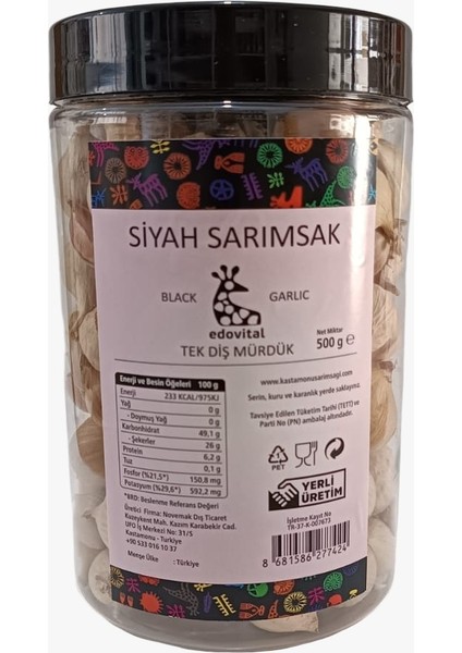 Siyah Sarımsak Tek Diş Mürdük 500 Gram