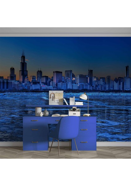 Gece Şehir Manzaralı Duvar Kağıdı fırsatları