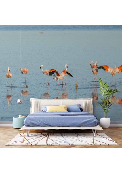 Deniz ve Flamingo Temalı Duvar Kağıdı fiyatları