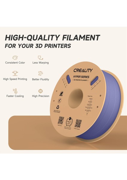 Urhanshop Creality Hyper Pla Very Peri Filament 1.75MM 1kg