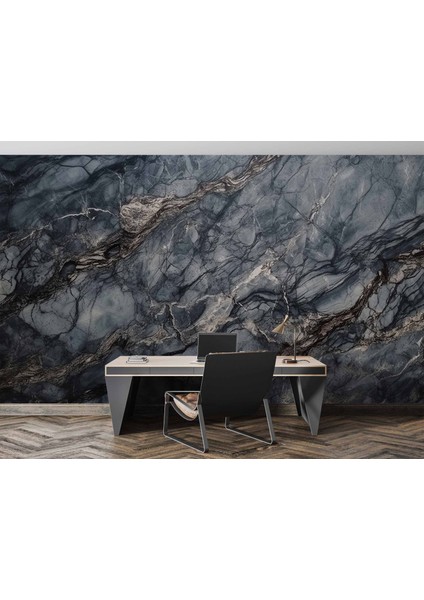 3 Boyutlu Siyah Mermer Temalı Duvar Kağıdı fırsatları