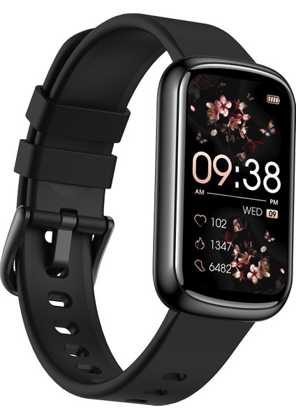 EVO2 Bluetooth 5.2 1.47” Ekran 1 ATM Su Geçirmez iOS&Android Uyumlu 24+ Spor Modu Nabız Spor Kan Oksijen Takibi Akıllı Bileklik Siyah