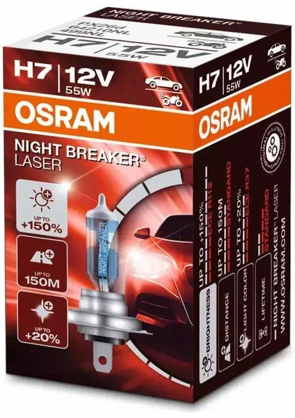 Far Ampulü Halogen H7 12V 55W Night Breaker 64210 Nl