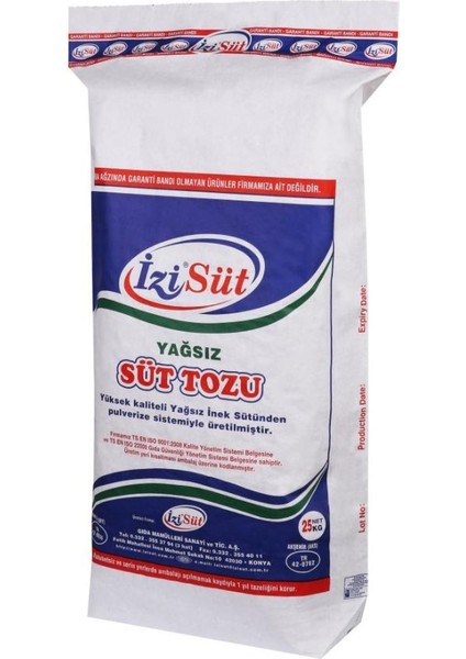 İzi Süt Tozu Yağsız 25 kg