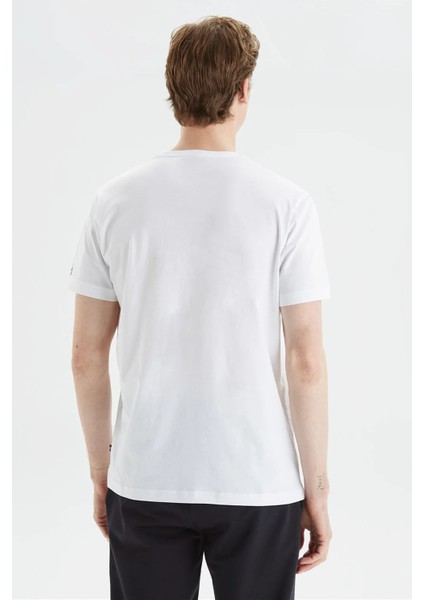 Baskılı Pamuk Standart Fit Bisiklet Yaka T Shirt Erkek T Shirt V35474T 1Bw fırsatları