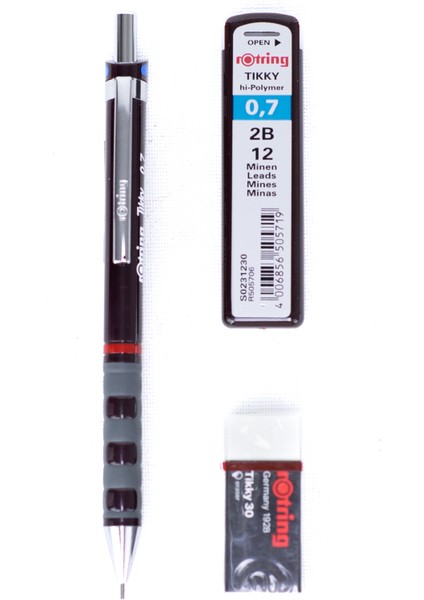 Oppland Kırtasiye Rotring Tikky 2b Uçlu Kalem Orijinal Silgi Hediyeli 0.7 mm Ergonomik Dayanıklı Set