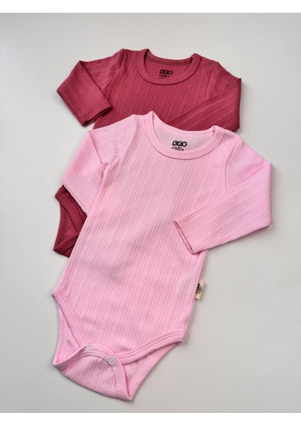 2'li Pamuklu Raporlu Uzun Kol Basic Bebek Body fırsatları